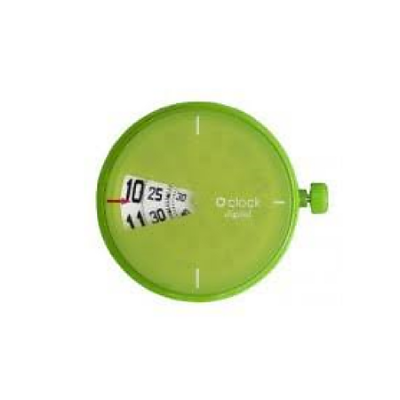 O clock dial digital 80's green