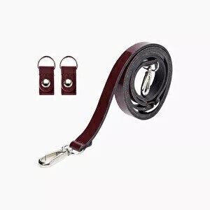 O bag shoulder strap 80/110 with clips patent leather ruby red
