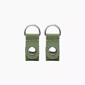 O bag clips (silver) saffiano print military