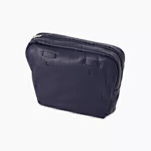 O bag mini innerbag zip-up with loops nappa leather | navy blue