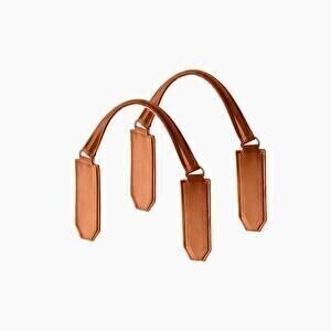 O bag short flat handles tubular glossy nylon biscuit