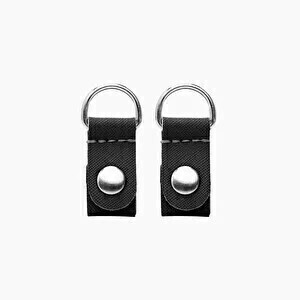 O bag clips (silver) saffiano print black
