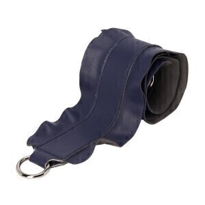 O bag shoulderstrap 100 with carabiners in nappa leather with rouches navy blue