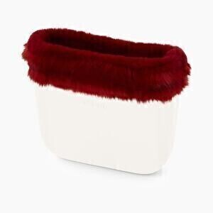 O bag classic trim | faux rabbit fur scaled | bordeaux