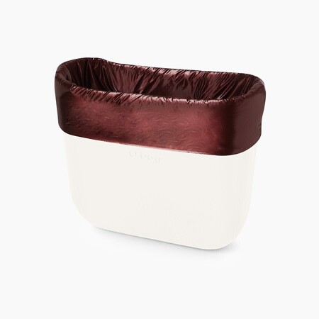 O bag mini trim padded glossy nylon | bordeaux