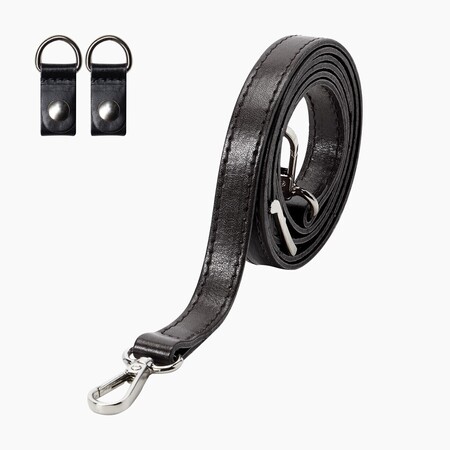 O bag shoulder strap 80/110 with clips glossy nylon | black