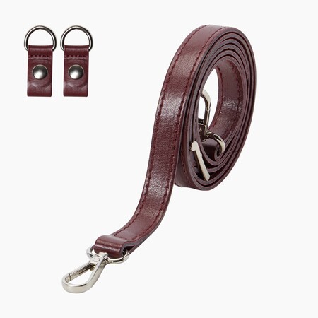 O bag shoulder strap 80/110 with clips glossy nylon | bordeaux
