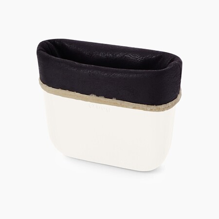 O bag mini trim montone | black