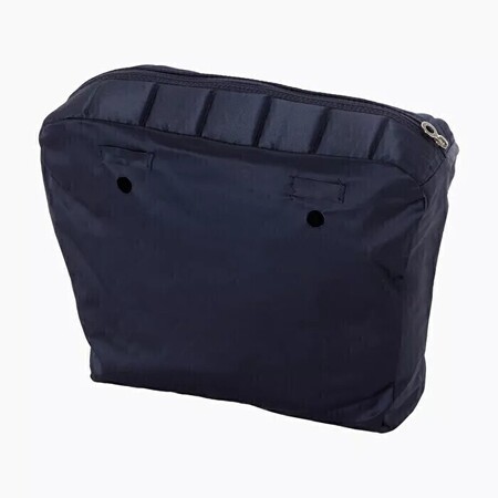 O bag classic innerbag zip-up with loops satin 3D effect | navy blue