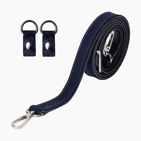 O bag shoulder strap extra slim 80/110 with clips | satin effect | navy blue