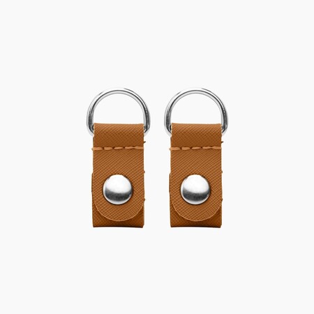 O bag clips (silver) saffiano print biscuit