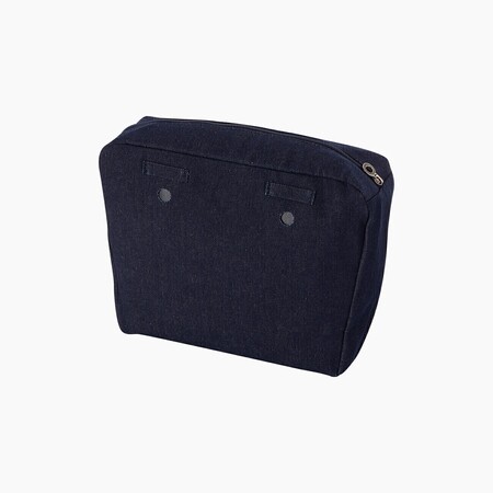 O bag mini innerbag zip-up with loops | denim