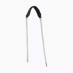 O bag chain shoulder strap wide 3D | satin | navy blue
