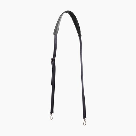 O bag chain shoulder strap wide | croco print | black