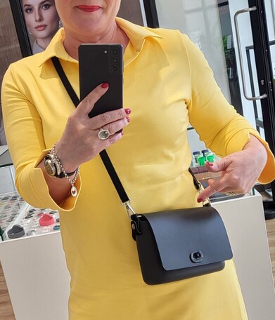 O bag pocket black & ponyskin