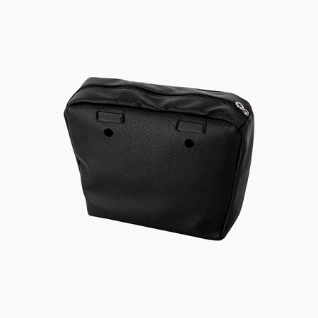 O bag mini innerbag zip-up with loops | tumbled | black