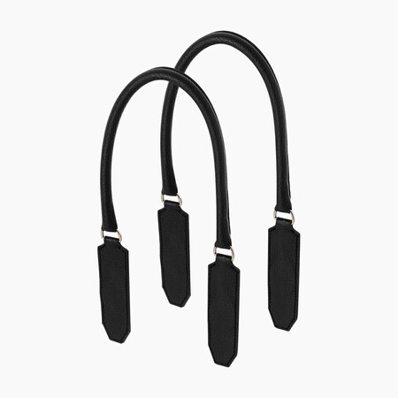 O bag long flat handles | tumbled | black