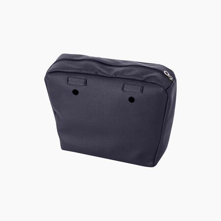 O bag mini innerbag zip-up with loops | tumbled | navy blue