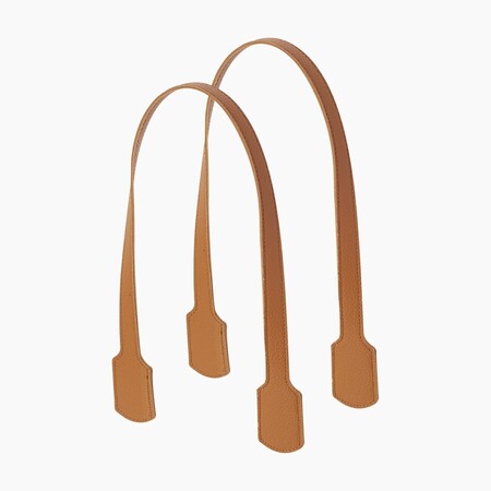 O bag long flat handles | tumbled | biscuit