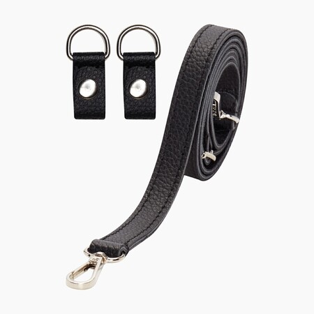O bag shoulder strap extra slim 80/110 with clips | tumbled | black