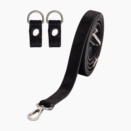 O bag shoulder strap extra slim 80/110 with clips | ponyskin | black