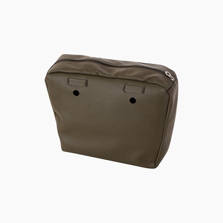 O bag mini innerbag zip-up with loops | tumbled | lichen