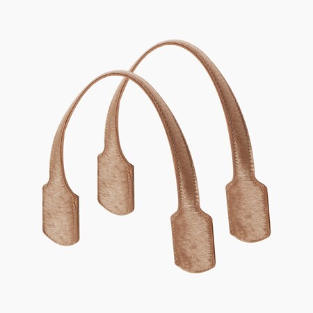 O bag short flat handles essential | ponyskin | sand