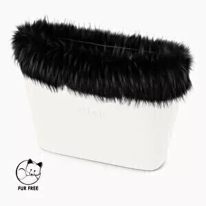 O bag urban trim faux murmasky fur black