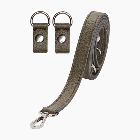 O bag shoulder strap extra slim 80/110 with clips | tumbled | lichen