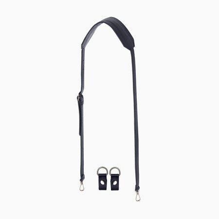 O bag chain shoulder strap wide + clips | tumbled | navy blue