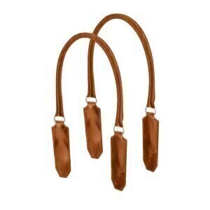 O bag long flat tubular handles | shiny nylon | burnt orange
