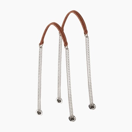 O bag long T-chain handles | quilted | burnt orange