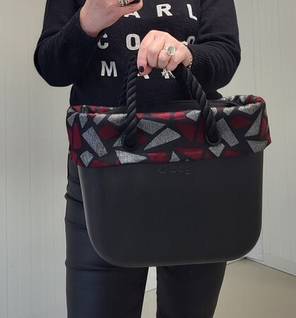 O bag mini black, bordeaux & silver | Black Friday Deal