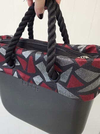 O bag mini black, bordeaux & silver | Black Friday Deal