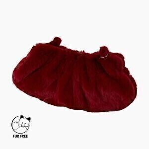 O bag puffy | furry | bordeaux | 60% korting
