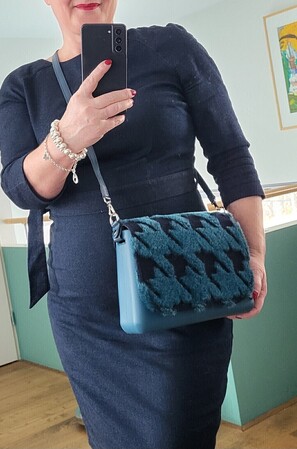 O bag glam teal & pied de poule | 60% korting