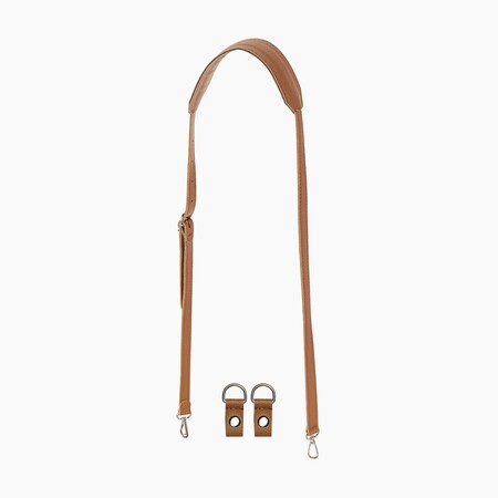 O bag chain shoulder strap wide + clips | tumbled | biscuit