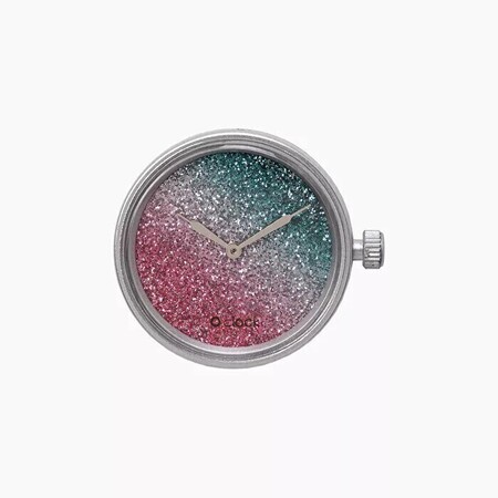 O clock dial glitter bicolor amaranth & petrol