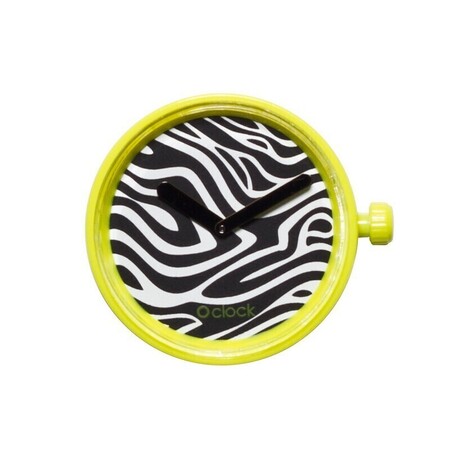 O clock dial graphic zebra