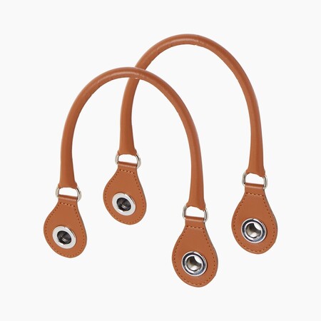 O bag short handles tubular perforated | nappa | burnt orange