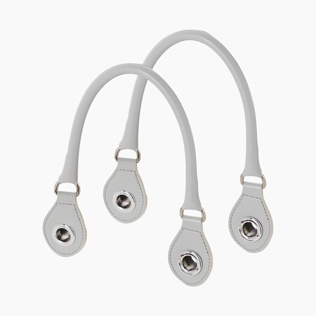 O bag short handels tubular perforated | nappa | light grey