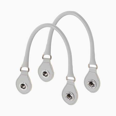 O bag short handles tubular perforated | nappa | light grey