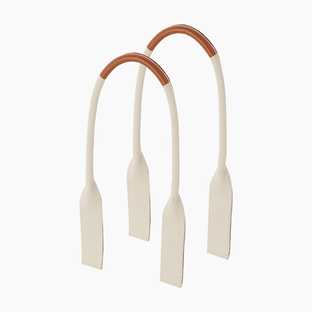 O bag long flat handles | canvas ribbon | burnt orange