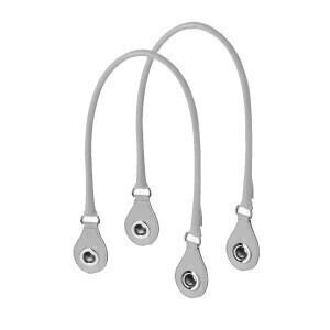 O bag long handles tubular perforated | nappa | light grey