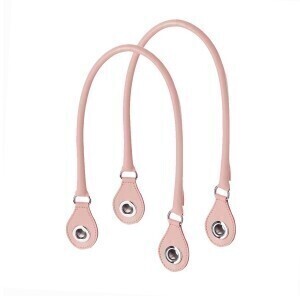 O bag long handles tubular perforated | nappa | smoke pink