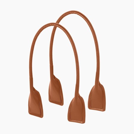 O bag long handles padded bombé edge | nappa | burnt orange