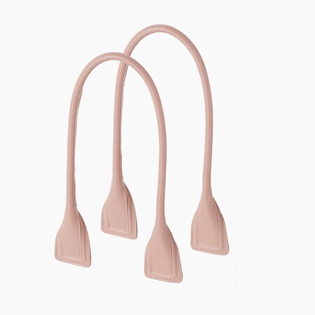 O bag long handles padded bombé edge | nappa | smoke pink