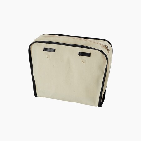 O bag mini innerbag zip-up with loops | canvas + nappa | black