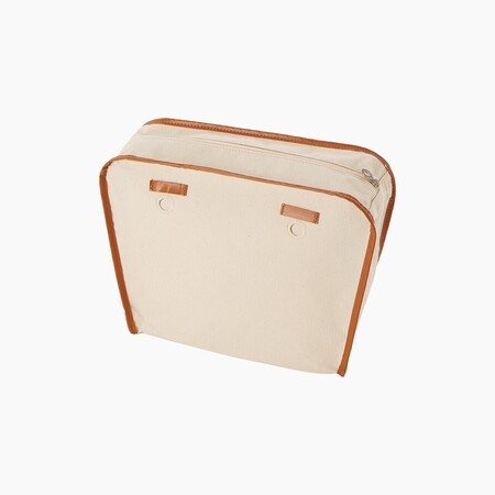 O bag mini innerbag zip-up with loops | canvas + nappa | burnt orange