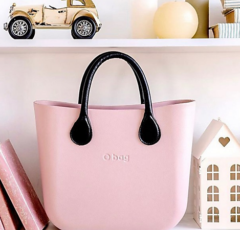 O bag mini smoke pink & black